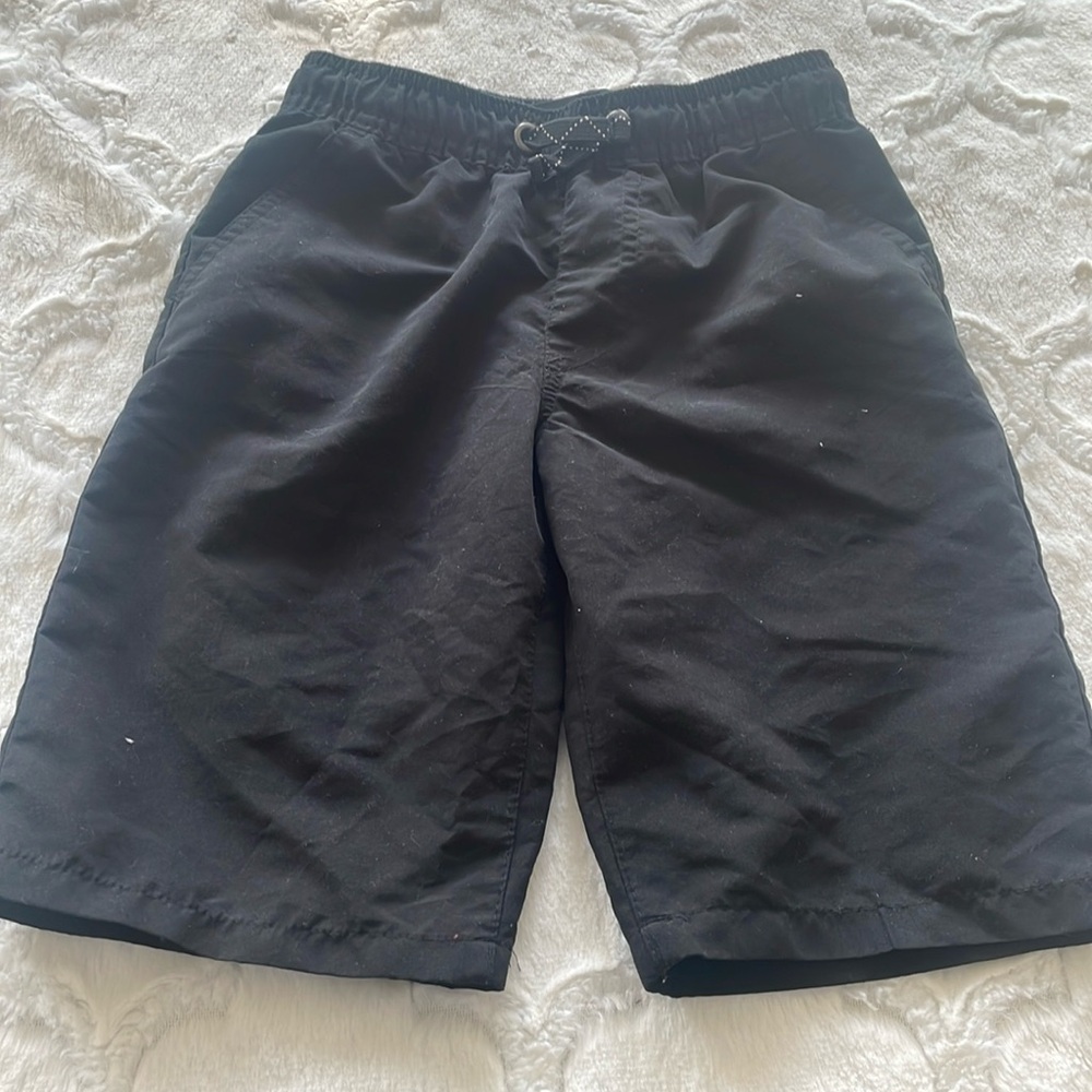 Boys black drawstring waist shorts